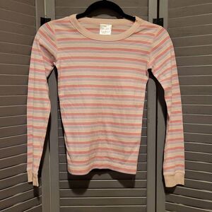 Hanna Andersson Organic Cotton Long Sleeve Striped Pajama Top- Size 12
